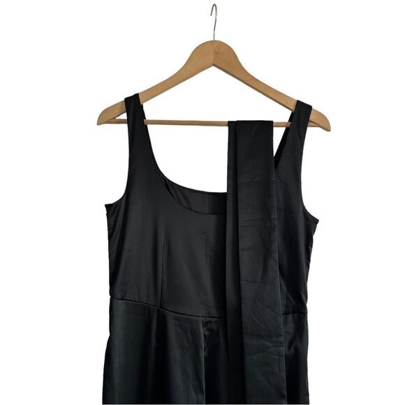 A DAY Long Haul Satin Jumpsuit Black - Picture 7 of 8